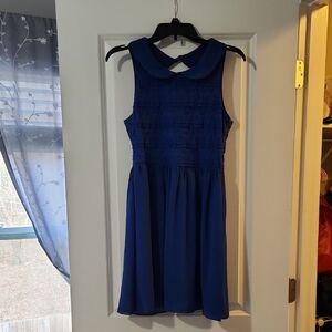 Elegant Blue Sleeveless Dress
